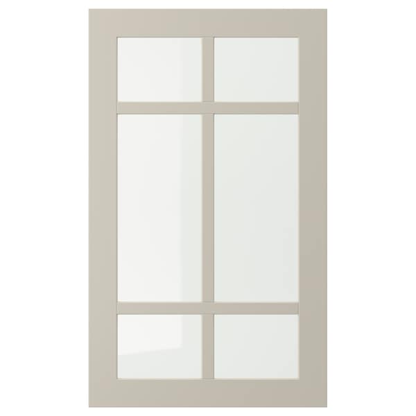 IKEA STENSUND glass door, beige, 18x30 in, Ikea Ireland | 1876XBWKC