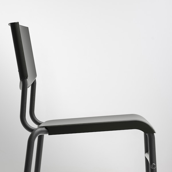 IKEA STIG bar stool with backrest, black/black, 24 3/4 in, Ikea Ireland | 5196FMXZR