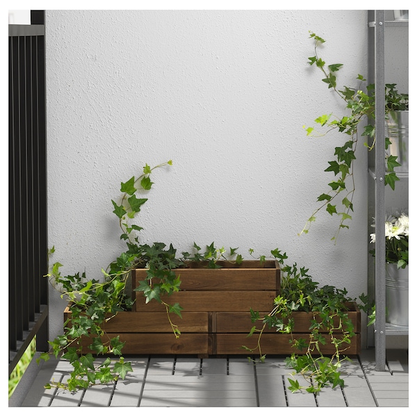 IKEA STJÄRNANIS flower box, 17x6 in Outdoor Acacia, Ikea Ireland | 1692SWRCZ