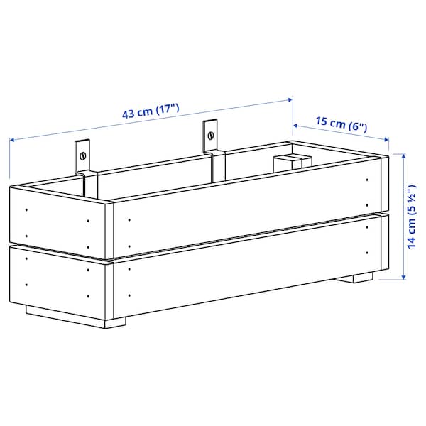IKEA STJÄRNANIS flower box, 17x6 in Outdoor Acacia, Ikea Ireland | 1692SWRCZ