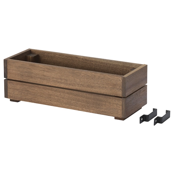 IKEA STJÄRNANIS flower box, 17x6 in Outdoor Acacia, Ikea Ireland | 1692SWRCZ