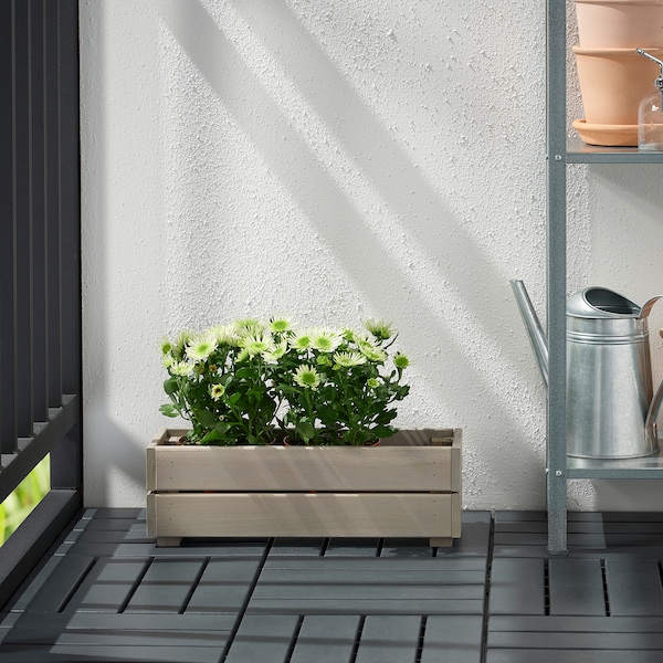 IKEA STJÄRNANIS flower box, 17x6 in Outdoor Stained / Light Gray, Ikea Ireland | 8971YLRSM