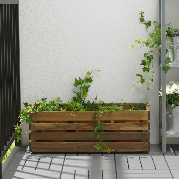 IKEA STJÄRNANIS flower box, outdoor acacia, 29 ½x10 ¾ in, Ikea Ireland | 3420EZNQU