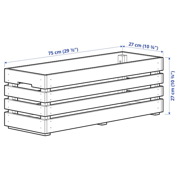 IKEA STJÄRNANIS flower box, outdoor acacia, 29 ½x10 ¾ in, Ikea Ireland | 3420EZNQU