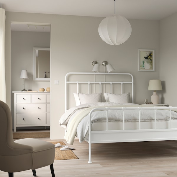 IKEA STJÄRNÖ bed frame, Full White / Lönset, Ikea Ireland | 3512QKYBW