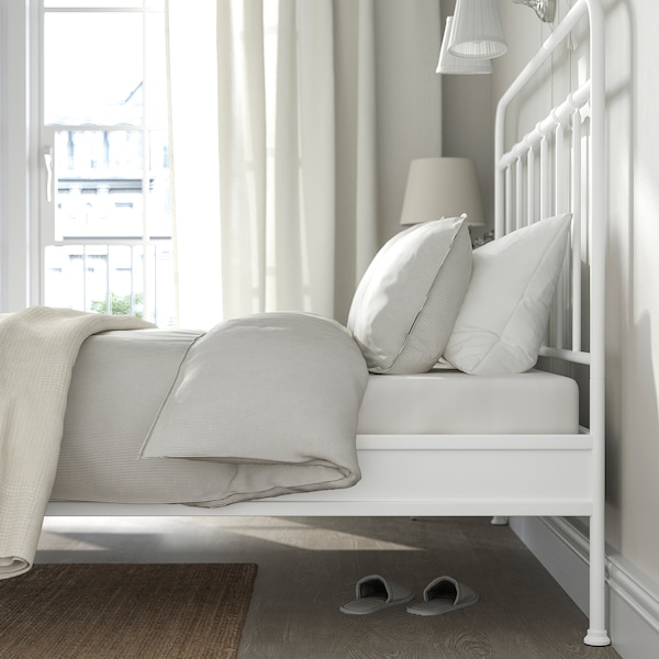 IKEA STJÄRNÖ bed frame, Full White / Lönset, Ikea Ireland | 3512QKYBW