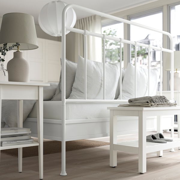 IKEA STJÄRNÖ bed frame, Full White / Lönset, Ikea Ireland | 3512QKYBW