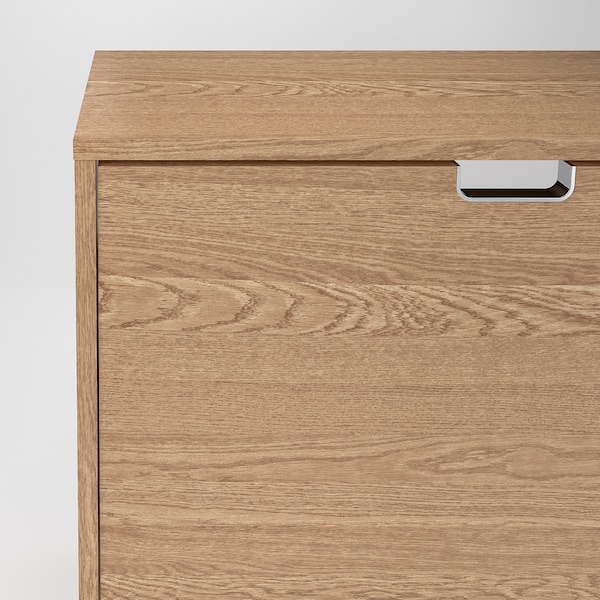 IKEA STÄLL shoe cabinet with 3 compartments, 31 1/8x11 3/8x58 1/4 in Oak Veneer, Ikea Ireland | 3859WHMEA