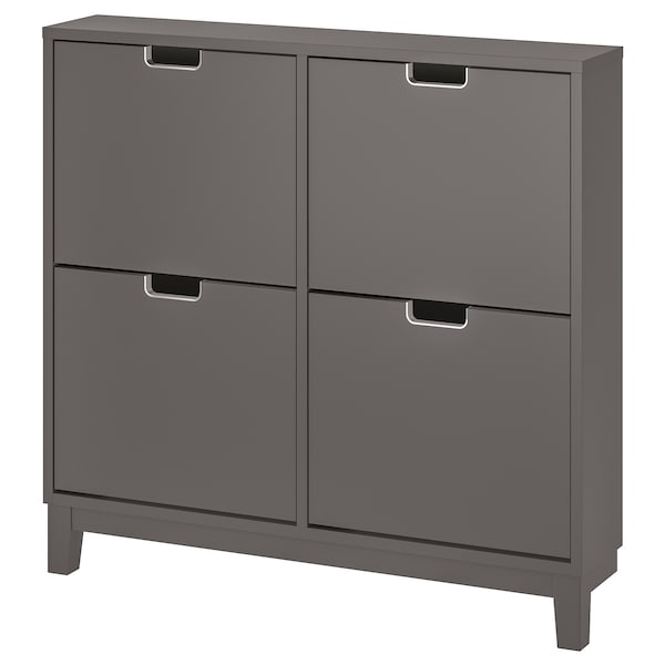 IKEA STÄLL shoe cabinet with 4 compartments, 37 3/4x6 3/4x35 3/8 in Dark Gray, Ikea Ireland | 1306PMVKL