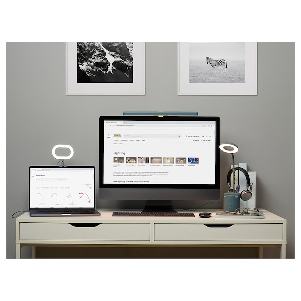 IKEA STÄNKREGN LED ring lamp, dimmable/turquoise, Ikea Ireland | 4269BHSLJ