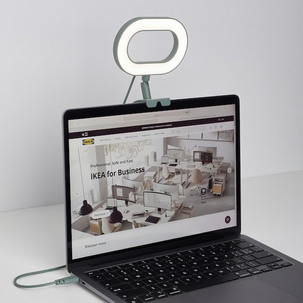 IKEA STÄNKREGN LED ring lamp, dimmable/turquoise, Ikea Ireland | 4269BHSLJ