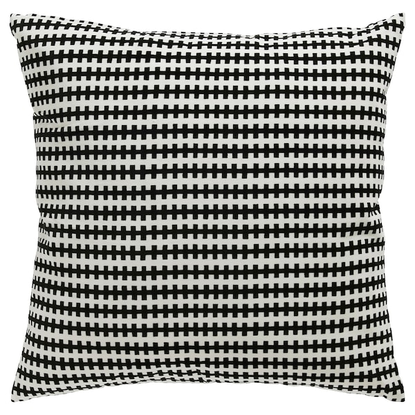 IKEA STOCKHOLM cushion, black/white, 20x20 in, Ikea Ireland | 7269MYNDU