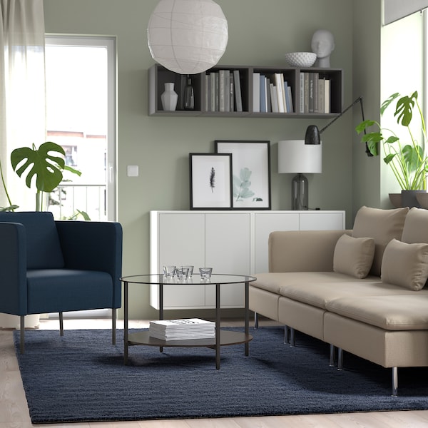 IKEA STOENSE rug, low pile, 6'7 inx9'10 in Dark Blue, Ikea Ireland | 8647RKAOY