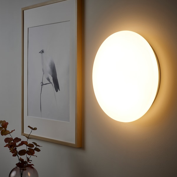 IKEA STOFTMOLN LED ceiling/wall lamp, smart wireless dimmable/warm white white, 1'3 in, Ikea Ireland | 0978OKGCE