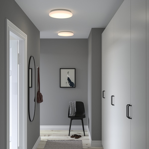 IKEA STOFTMOLN LED ceiling/wall lamp, smart wireless dimmable/warm white white, 1'3 in, Ikea Ireland | 0978OKGCE