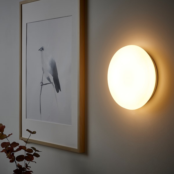 IKEA STOFTMOLN LED ceiling/wall lamp, smart wireless dimmable/warm white white, 10 in, Ikea Ireland | 3809LCVIQ