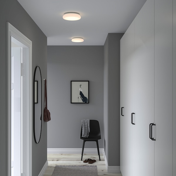 IKEA STOFTMOLN LED ceiling/wall lamp, smart wireless dimmable/warm white white, 10 in, Ikea Ireland | 3809LCVIQ