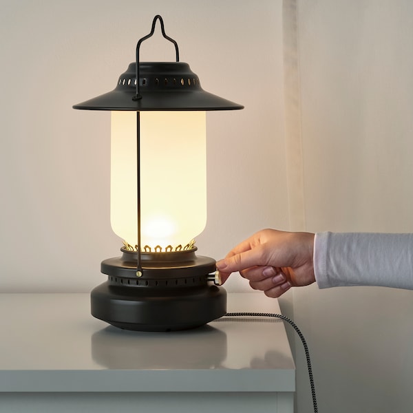IKEA STORHAGA LED table lamp, dimmable outdoor, black, 14 in, Ikea Ireland | 5679UJVYO