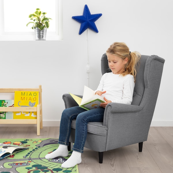 IKEA STRANDMON Children's armchair, Vissle gray, Ikea Ireland | 3968KTXCO