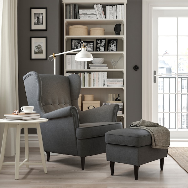 IKEA STRANDMON Wing chair Nordvalla Dark Gray, Ikea Ireland | 2459GIXMW