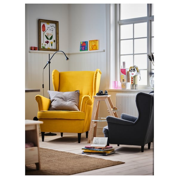 IKEA STRANDMON Wing chair Skiftebo Yellow, Ikea Ireland | 0816TIALW