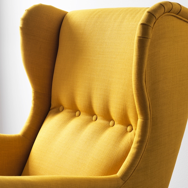 IKEA STRANDMON Wing chair Skiftebo Yellow, Ikea Ireland | 0816TIALW