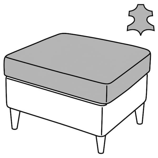 IKEA STRANDMON ottoman Grann / Bomstad Dark Brown, Ikea Ireland | 5102SDJCL