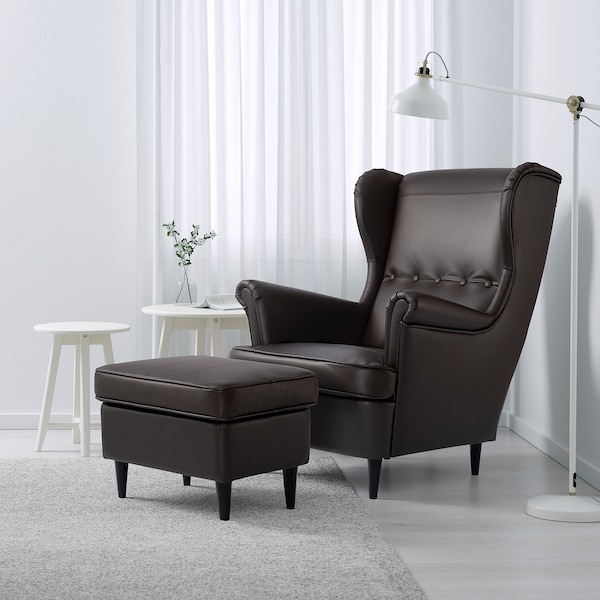 IKEA STRANDMON ottoman Grann / Bomstad Dark Brown, Ikea Ireland | 5102SDJCL