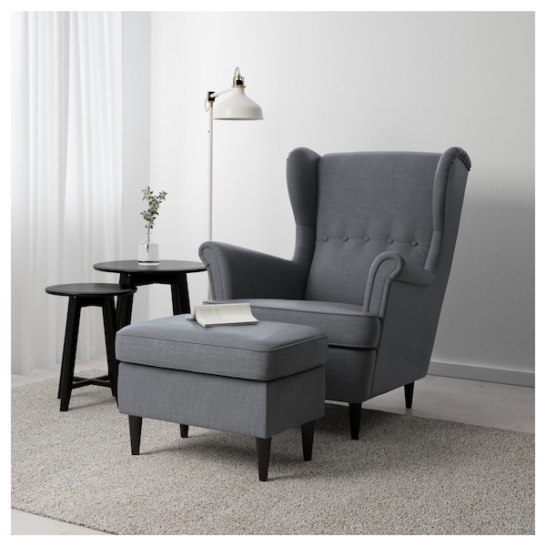 IKEA STRANDMON ottoman Nordvalla Dark Gray, Ikea Ireland | 0251XVTRH