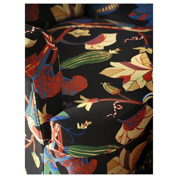 IKEA STRANDMON slipcover for wing chair Stigsbo Multicolor / Black, Ikea Ireland | 4569YQLFA