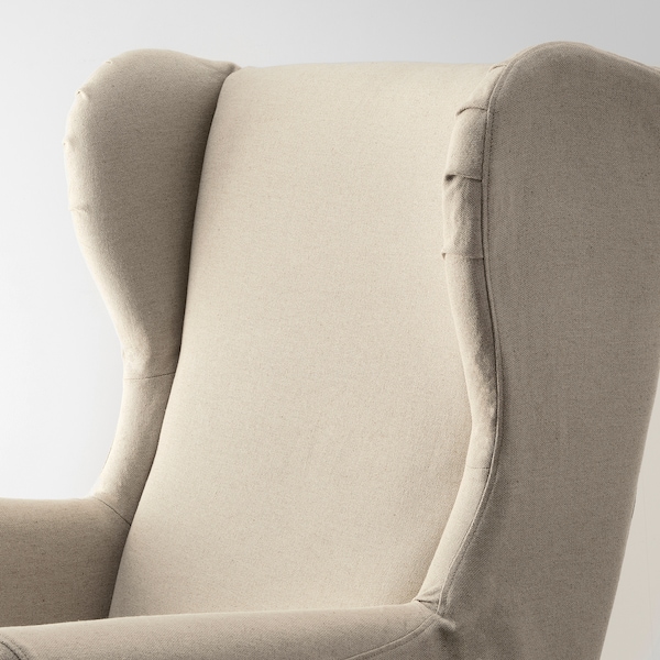 IKEA STRANDMON slipcover for wing chair Risane Natural, Ikea Ireland | 0762SCWPV