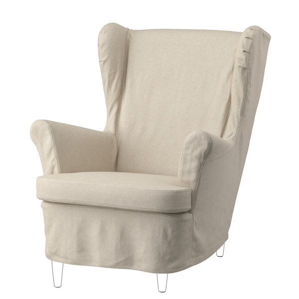 IKEA STRANDMON slipcover for wing chair Risane Natural, Ikea Ireland | 0762SCWPV