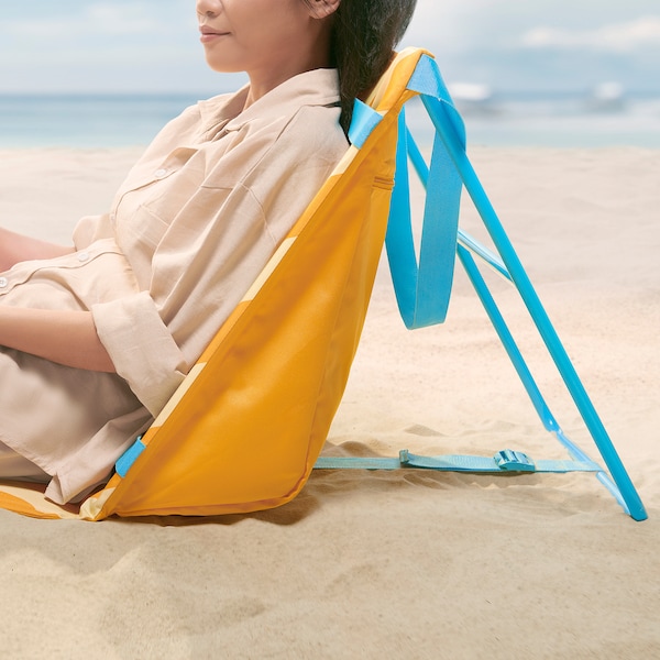 IKEA STRANDÖN chaise, yellow/blue, Ikea Ireland | 2430MDTSN