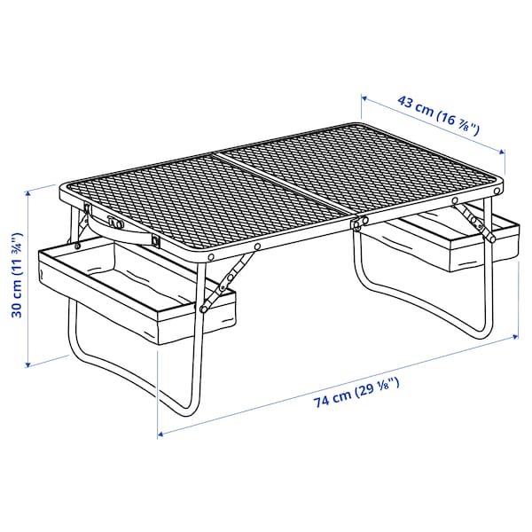 IKEA STRANDÖN folding table, blue, 29 1/8x16 7/8 in, Ikea Ireland | 2719SHFPJ