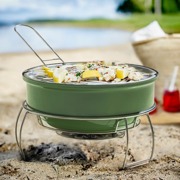 IKEA STRANDÖN grill, charcoal green, Ikea Ireland | 6534QHLIM