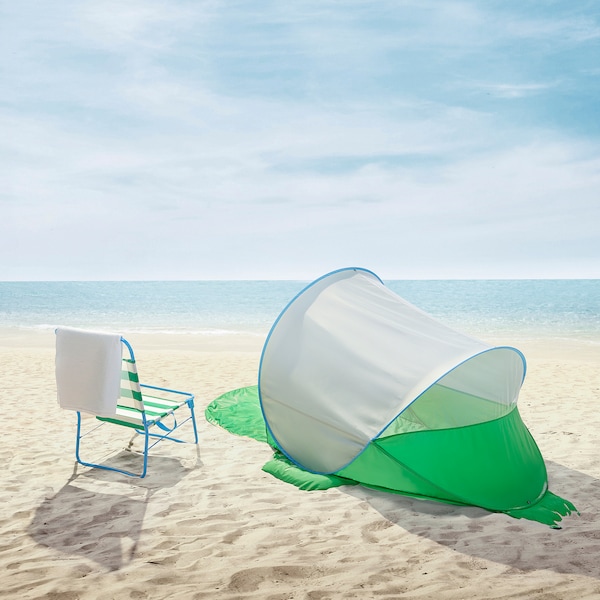 IKEA STRANDÖN pop-up sun/wind shelter, green/blue, Ikea Ireland | 7051TBGFN