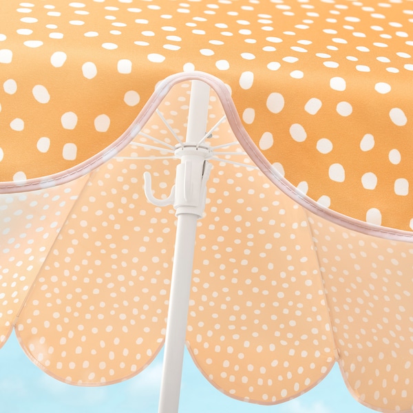 IKEA STRANDÖN umbrella, yellow/white dotted, 55 1/8 in, Ikea Ireland | 0971ZSGBN