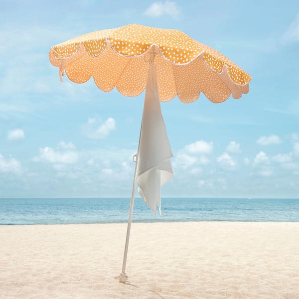 IKEA STRANDÖN umbrella, yellow/white dotted, 55 1/8 in, Ikea Ireland | 0971ZSGBN