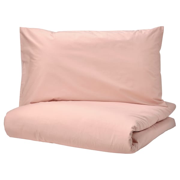 IKEA STRANDTALL duvet cover and pillowcase(s), King Dark Pink / Light Pink, Ikea Ireland | 5697NUMAL