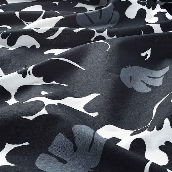 IKEA STRECKFLY pre-cut fabric, black/white, 59x118 in, Ikea Ireland | 2396XBDFN