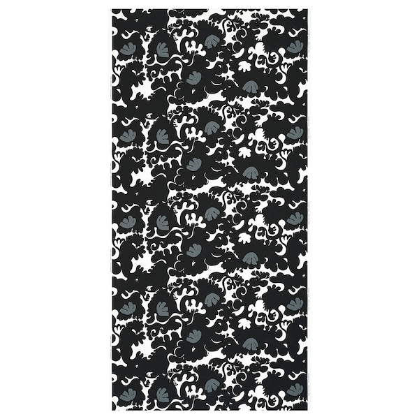 IKEA STRECKFLY pre-cut fabric, black/white, 59x118 in, Ikea Ireland | 2396XBDFN