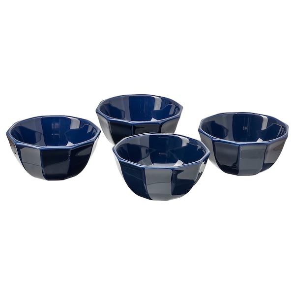 IKEA STRIMMIG bowl, 6 in, 4 pack Stoneware Blue, Ikea Ireland | 7916MGEWU