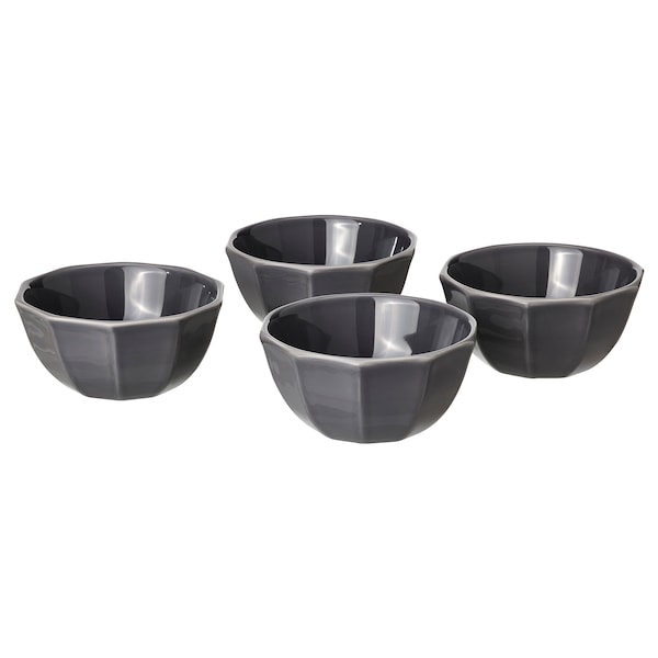 IKEA STRIMMIG bowl, 6 in, 4 pack Stoneware Gray, Ikea Ireland | 9756TWRFU