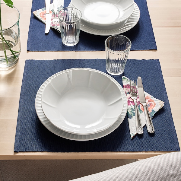 IKEA STRIMMIG deep plate/bowl, 9 in, 4 pack White, Ikea Ireland | 2036EWLYK