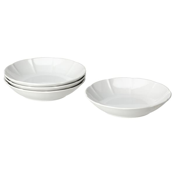 IKEA STRIMMIG deep plate/bowl, 9 in, 4 pack White, Ikea Ireland | 2036EWLYK