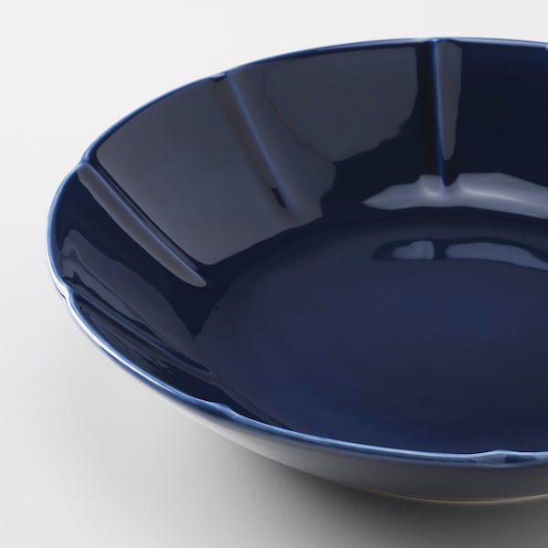 IKEA STRIMMIG deep plate/bowl, 9 in, 4 pack Stoneware Blue, Ikea Ireland | 3147YMNZA