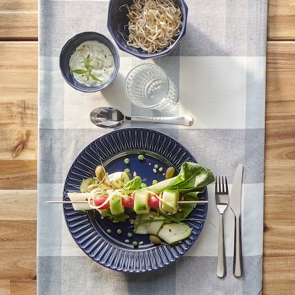IKEA STRIMMIG plate, 10 ½ in, 4 pack Stoneware Blue, Ikea Ireland | 0174PAEBZ