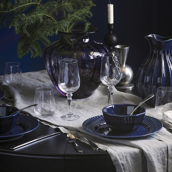 IKEA STRIMMIG plate, 10 ½ in, 4 pack Stoneware Blue, Ikea Ireland | 0174PAEBZ