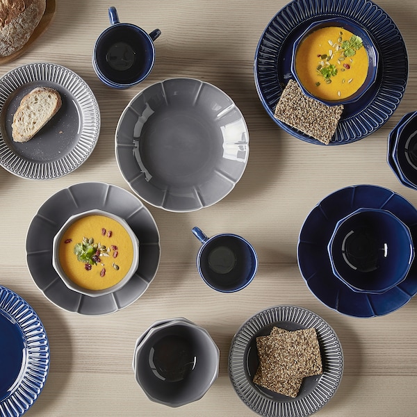 IKEA STRIMMIG plate, 10 ½ in, 4 pack Stoneware Blue, Ikea Ireland | 0174PAEBZ