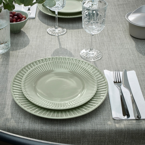 IKEA STRIMMIG plate, 10 ½ in, 4 pack Stoneware Pale Gray / Green, Ikea Ireland | 4761XBJPY